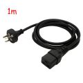 AU TO C19 AU Australia SAA Male to IEC320 C19 Female AC 3 Pin Power Extension Cable Cord for PDU UPS(1.0M,AU Plug). 
