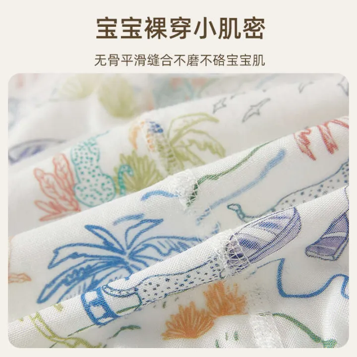 Baby%20jumpsuit,%20gauze,%20summer%20short%20sleeved%20monk%20clothing,%20newborn%20diaper,%20bamboo%20fiber%20baby%20romper,%20outdoor%20clothing%20-%20Image%203