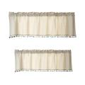 Rod Pocket Valances Decoration Short Curtains for Shop Panel. 