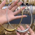 Collier Acier Inoxydable Bijoux Chunky Curved Tear Drop Pendant Design Choker Necklace Stainless Steel Necklace for Women. 