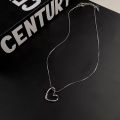 Light Luxury Niche Hollow Love Necklace Female Simple Design Fashion Peach Heart ANLAN. 