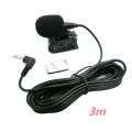 Car Audio Microphone 3.5mm Clip Jack Plug Mic Stereo Mini Wired External Microphone For Auto DVD Radio 3m Long Professionals Black.