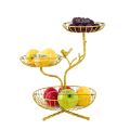 Fruit plate, living room, coffee table, Internet celebrity household, new high-end fruit plate, creative wrought iron, high-value large tray, ins style.