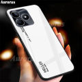 For Realme C63 Phone Case Gradient 9H Tempered Glass Protector Colorful Soft Edge for Realme C61 Cover Casing HP. 