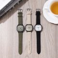 Vintage Square Dial Leather Belt Wristwatch Brand Quartz Watch Youth Student Watch Casual Fashion Men Women Gift Clock Wholesale.