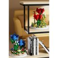 2024 DIY Decoration Home Flower Bouquet Building Set Red Rose Carnation Building Block Model ABS Decorative Assembled Toys. 