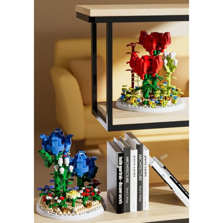 2024%20DIY%20Decoration%20Home%20Flower%20Bouquet%20Building%20Set%20Red%20Rose%20Carnation%20Building%20Block%20Model%20ABS%20Decorative%20Assembled%20Toys%20-%20Image%208