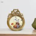 Antique Photo Frame Round Tabletop and Wall Hanging for Home Decoration. 