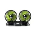 F622 Car Creative Folding Rotatable Double Head Electric Cooling Fan, Style:12V Cigarette Lighter.