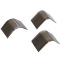 Leather Craft Tools Corner Round Hand Cutter Punch Leather Handmade Craft Tools Punching Hand 10Pcs Belt Edge Oval Shape - silver black.