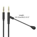 【Wireless】 1.35M Microphone Cable Mic For 3.5mm Headphone With Condenser Mic For Phone PC. 