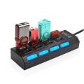 4 Ports USB 2.0 Hub LED USB Hub With Switch - Usb Hub. 