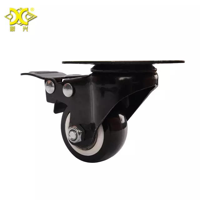 1%20Set%20(4%20Pis)%202%20Inch%20Heavy%20Duty%20Caster%20Wheels%20Polyurethane%20PU%20Rubber%20Swivel%20Casters%20With%20Top%20Plate%20&%20Strong%20Bearing%20Quite%20Mute%20Non%20Marking%20Locking%20System%20Casters%20Black%20Wheel%20-%20Image%202