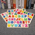 ABC Puzzle Digital Wooden Toys Early Learning Jigsaw Letter Alphabet Number Puzzle Preschool Educational Baby.