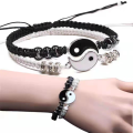 Best Friend Bracelets For 2 Matching Yin Yang Adjustable Cord Bracelet For Bff Friendship Relationship Boyfriend Girlfr.