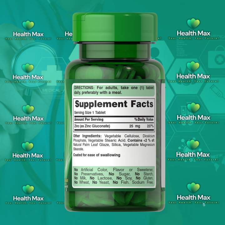 Puritan's%20Pride%20Zinc%20-%2025mg%20-%20100%20Caplets%20-%20Image%203