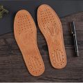 1 Pair Cowhide Insoles For Shoes Men Comfortable Deodorant Casual leather Insole Feet Quality Genuine Leather Flats Shoe Sole. 