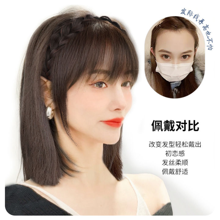 Air%20Bangs%20Wig%20Female%20Fishbone%20Plaits%20Wig%20Hair%20Hoop%20Bangs%20Natural%20Forehead%20Wig%20Set%20Invisible%20Seamless%20Fake%20Bangs%20-%20Image%203