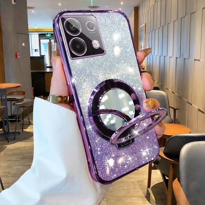 Phone case Infinix GT 20 Pro Back cover Ultra Slim Makeup Refill Mirror Glitter Phone Holder