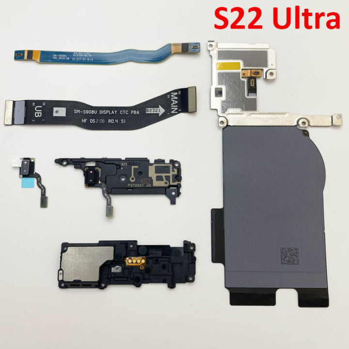 For Samsung Galaxy S22 Ultra S908 S908B S908N WIFI Signal Antenna Loudspeaker NFC Metal Coil Board LCD Main Flex Cable