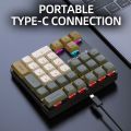HXSJ 33 Key Wired Mechanical Numeric Keypad with Multi-color Lights Suitable for Finance Business Laptop Numeric Keyboard. 