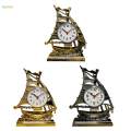 Desk Alarm Clock, Home Decor, Sailing Sculpture, Bedside Clocks Table Clocks for Living Room, Bedrooms, Kitchen, Kids, Adults. 