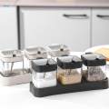 Kitchen Condiment Storage Set Condiment Jars Container and Spice Bottles for Pepper Coffee Bar. 