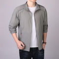 Korean Sunscreen Zipper Jacket Fishing Coats Men's Breathable Sports UV Protection Quick Dry Skin Windproof S.