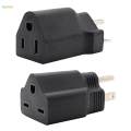 Portable 110-120V to 220-240V Plug Adapter Black 5-15P To 6-15R. 