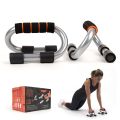 Combo Pack Of 2 Pieces Push Up Bar - Silver And Black - Achieve Comprehensive Solutions For A Holistic Fitness Journey.