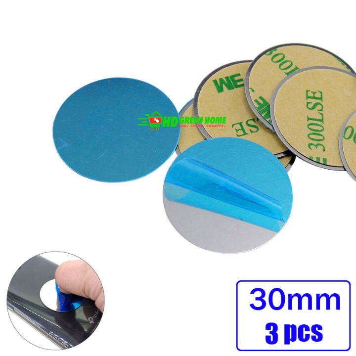 pcs x 30mm Round Metal Plate Sticker Ultra-thin Iron Stickers for