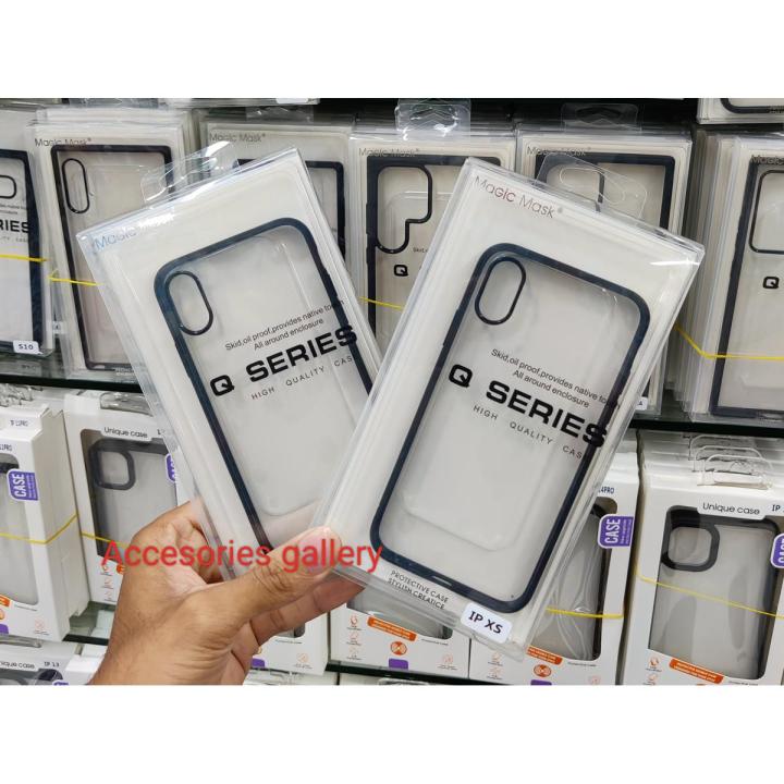 For iphone X XS iPhone 10 Transparent Back Case QSeries Soft