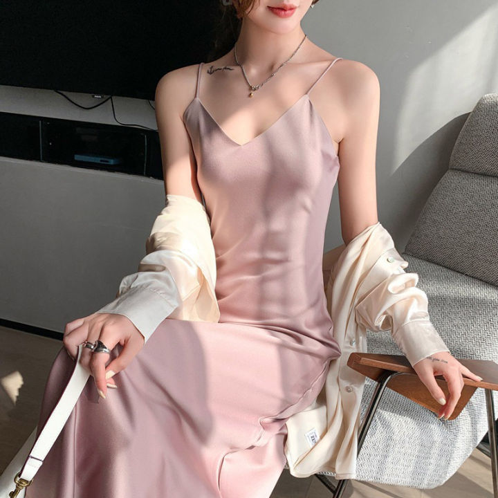 Summer%20Satin%20Sling%20Long%20Dress%20Womens%20Faux%20Silk%20V%20Neck%20Evening%20Paty%20Female%20Sleeveless%20Elegant%20Backless%20Dresses%20Shapewear%20-%20Image%205