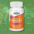 NOW Vitamin D-3, Max Potency-50,000 IU, 50 Softgels. 