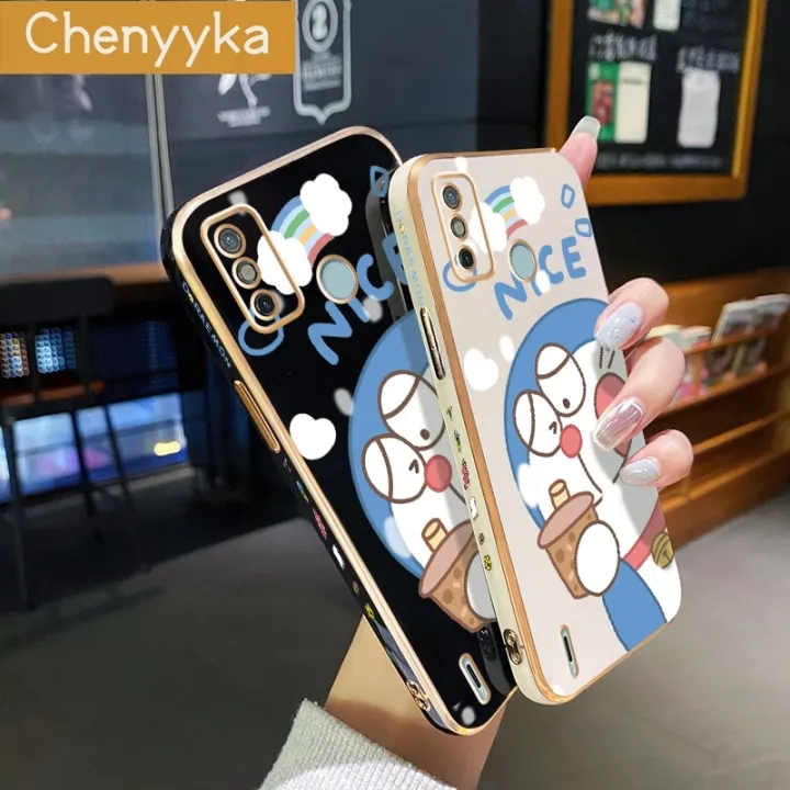 Chenyyka%20For%20Tecno%20Spark%206%20Go%20Spark%20Go%202020%20Spark%20Go%202021%20Case%20Cartoon%20Cute%20Doraemon%20Luxury%20Plating%20Phone%20Case%20Edge%20Pattern%20Silicone%20Casing%20Full%20Back%20Cover%20Camera%20Protection%20Cases%20Softcase%20-%20Image%202