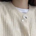 Fashion Ins Style Simple Engraved Flower Necklace for Women Exquisite Gold Plated Sweather Chain Pendant Necklace for Mother's Day Jewelry Gift Qoddess.