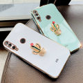 For Huawei Y9 Prime 2019 Cover Fashion Rhinestone 3D Cactus Shiny Plating Square Bumper Phone Case Soft Silicone Shockproof Protective Back Cover. 
