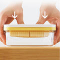 GC Butter Slicer Cutter With Lid For Fridge Butter Dish Small Butter Container For Two 4oz Sticks Butter Plastic Butter Dish. 