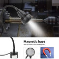 Gooseneck Work Lamp, Magnetic Base LED Work Lamp US 110-220V for Lathe.