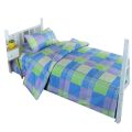 63N cotton bedding three-piece bed sheets, single quilt covers, pillowcases, checkered student dormitory quilt covers, people high school. 