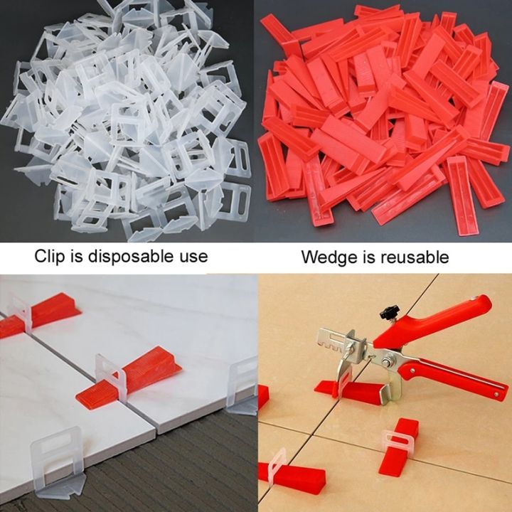 401Pcs%20Tile%20Leveling%20System%202mm%20300Pcs%20Clips+100Pcs%20Wedges%20+1Piece%20Plier%20Plastic%20Tiling%20Tools%20Tile%20Spacer%20-%20Image%203