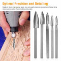 GC 5 Pcs Wood Carving Engraving Drill Bit Rotary Tools Kit DIY Woodworking Drill Accessories For Wood Carving Enthusiasts. 