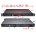 IPTV gateway real-time live TV server hls http RTSP RTP rtmp srt unicast multicast streaming protocol converter. 