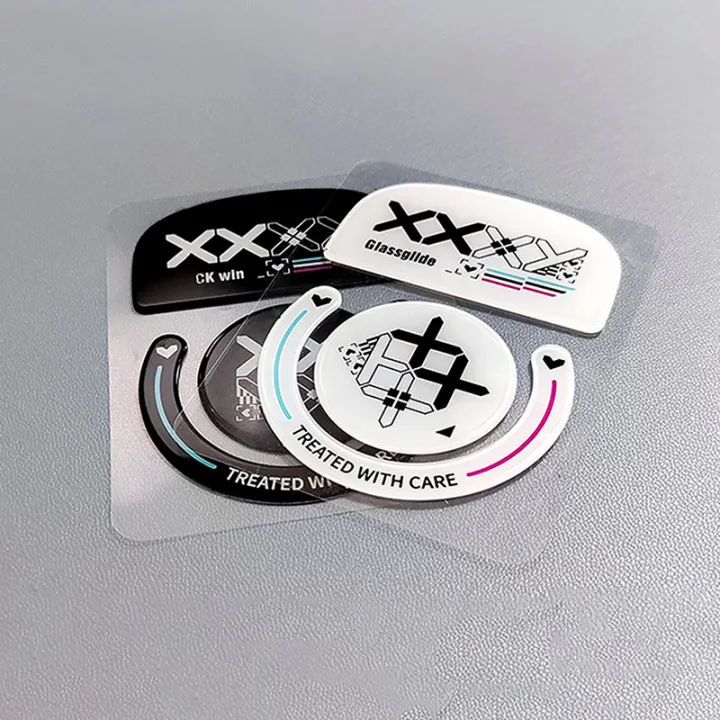 Glass Mouse Skates Glide Feet Pads Mouse Feet Sticker for G Pro X Superlight Rounded Curved Edges Creek