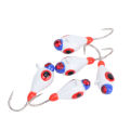 Ice fishing jigs set 5 Pcs Winter Ice Fishing Jigs Kit Hooks Lures for Bass Perch Crappie Micro 5MM Ice Fishing Gear.