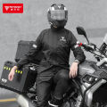 Motowolf Waterproof Reflective Motorcycle Raincoat Jacket and Pants Set with Carrying Bag. 