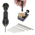Rotary Tools Mini Micro Resin Mold Tools Aluminum Hand Drill Woodworking Drilling With Keyless Chuck Manual Hand Drill. 