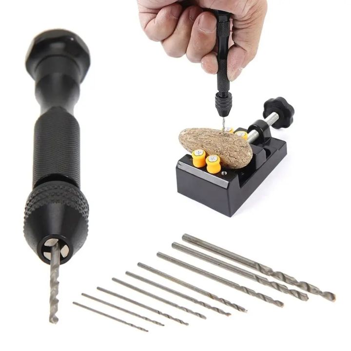 Rotary Tools Mini Micro Resin Mold Tools Aluminum Hand Drill Woodworking Drilling With Keyless Chuck Manual Hand Drill
