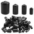 80 Pieces Rubber End Caps Flexible Bolt Covers Screw Caps Thread Protectors in 4 Sizes 1/4 to 3/4 Inch (Black). 