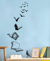 Open Books Fly Birds Wall Sticker Library Classroom Home Bedroom Wall Decal. 